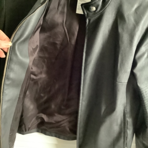 Vegan leather jacket moto jacket - Picture 4 of 8